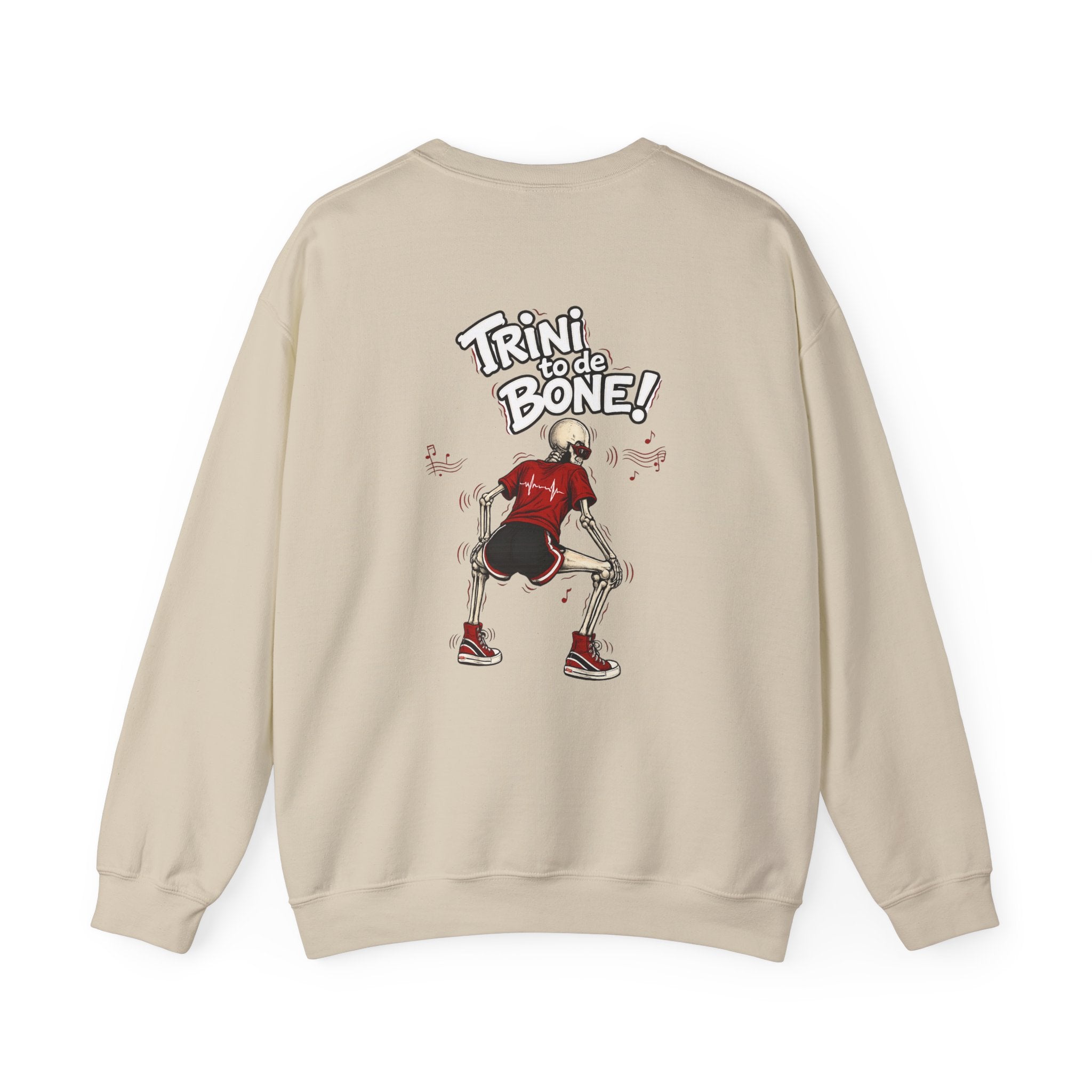 Trini to de Bone Dancing Skeleton | Crewneck Sweatshirt | Trinidad