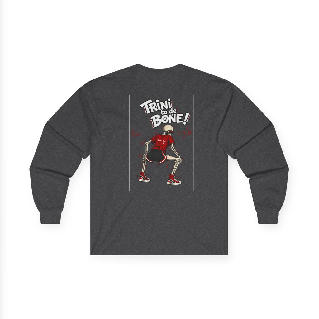 Trini to de Bone Dancing Skeleton | Long-Sleeve Tee | Trinidad