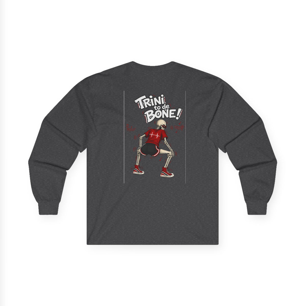 Trini to de Bone Dancing Skeleton | Long-Sleeve Tee | Trinidad