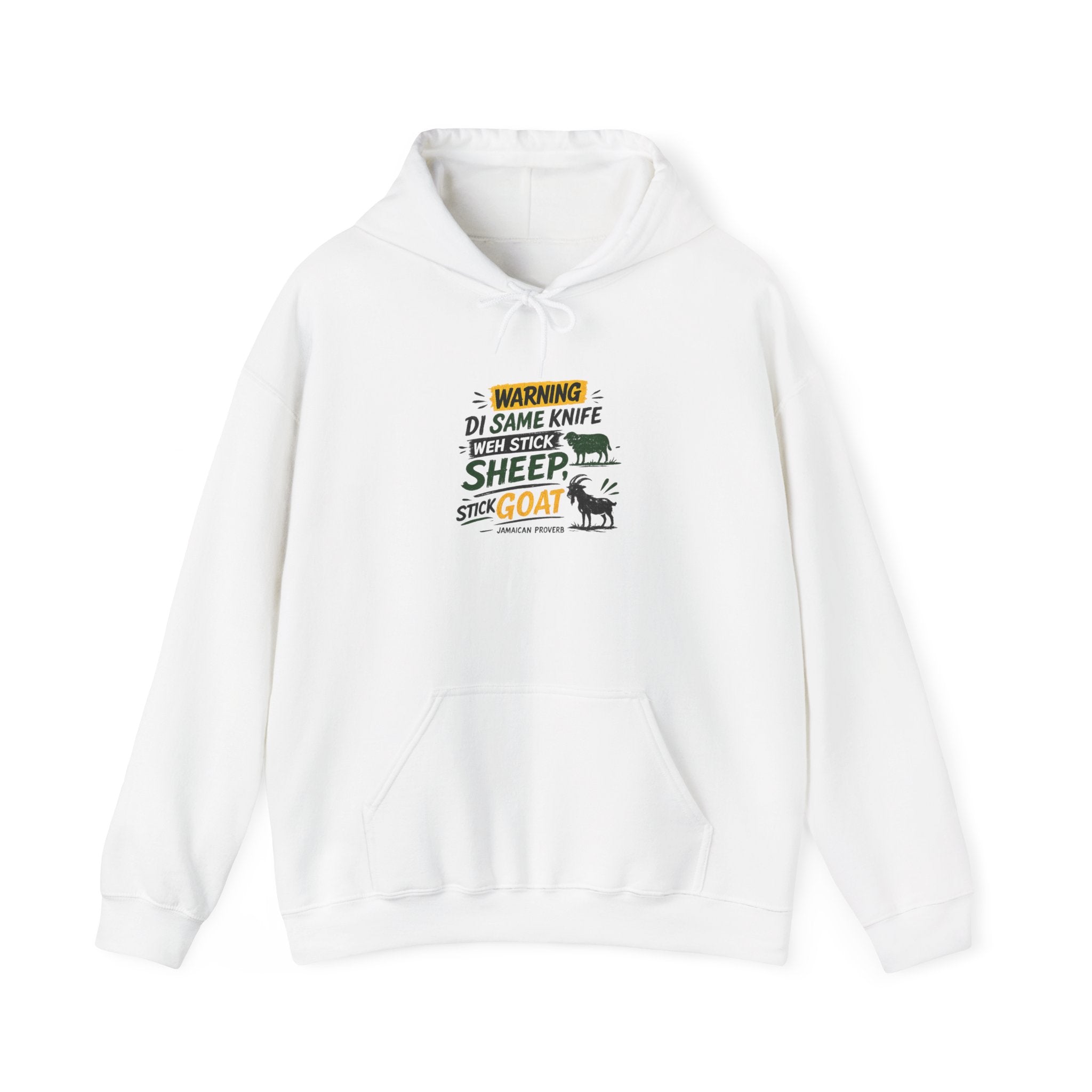 Same Knife Weh Stick Sheep ... - Jamaican Proverb | Heavyweight Hoodie | Jamaica