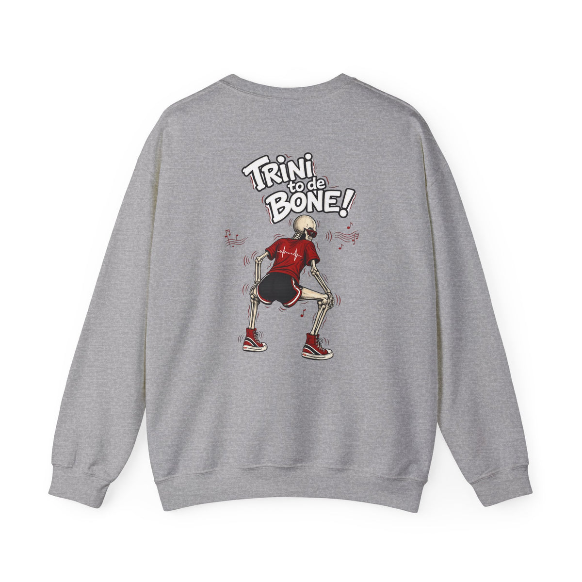 Trini to de Bone Dancing Skeleton | Crewneck Sweatshirt | Trinidad