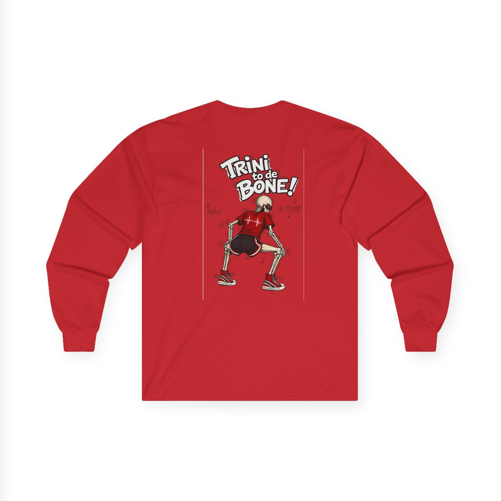 Trini to de Bone Dancing Skeleton | Long-Sleeve Tee | Trinidad