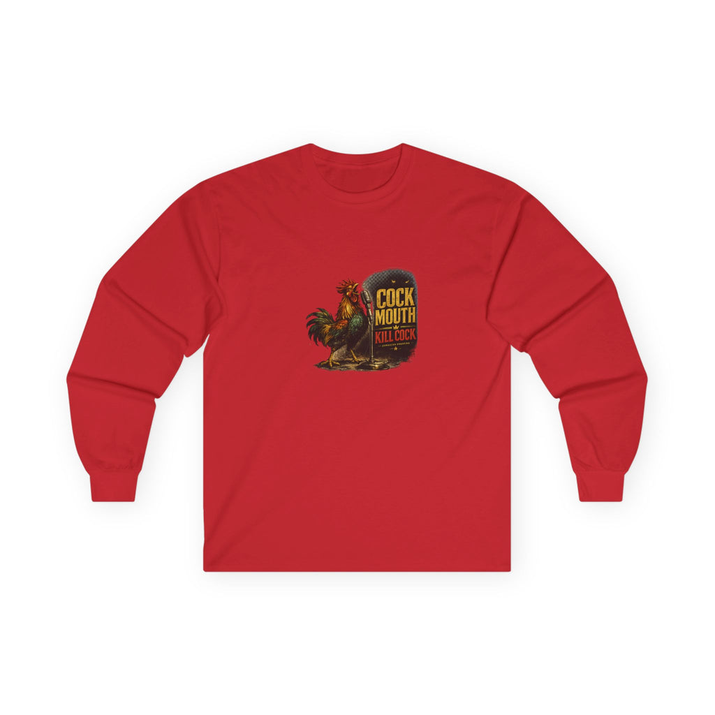 Cock Mouth Kill Cock - Jamaican Proverb | Long-Sleeve Tee | Jamaica