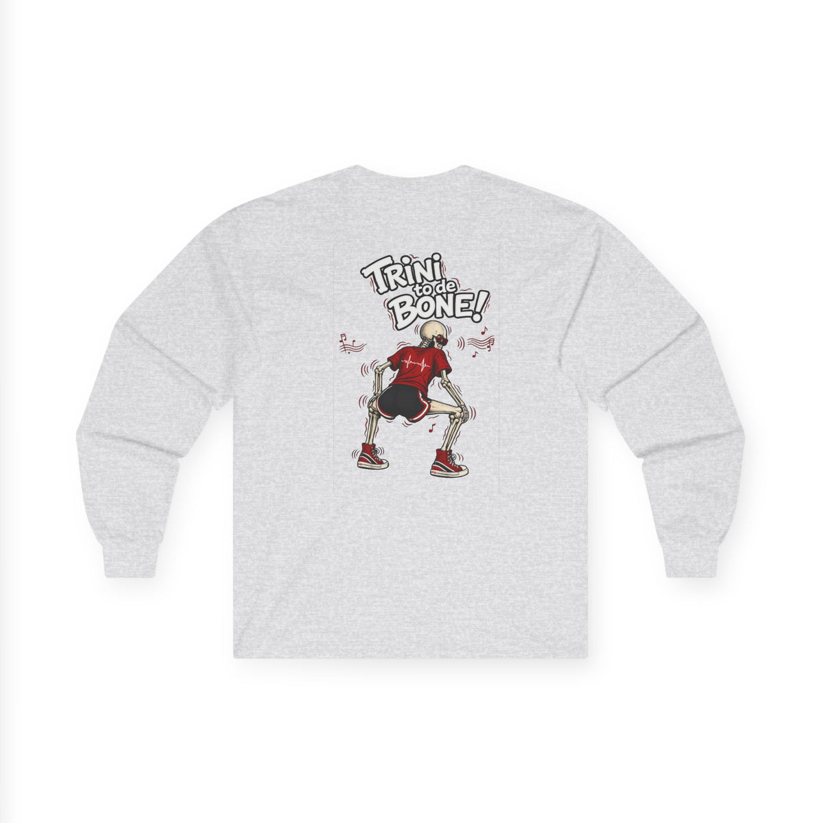 Trini to de Bone Dancing Skeleton | Long-Sleeve Tee | Trinidad