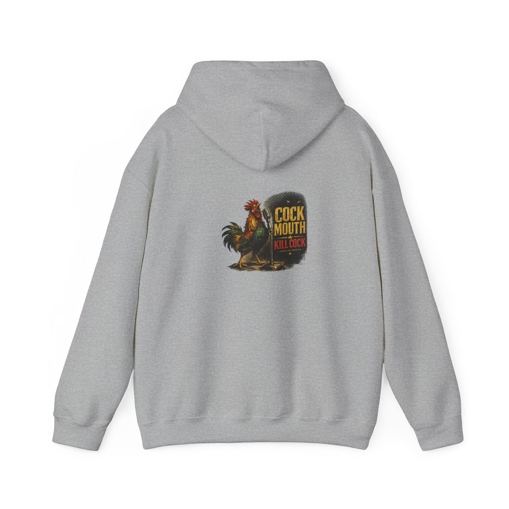 Cock Mouth Kill Cock - Jamaican Proverb | Heavyweight Hoodie | Jamaica