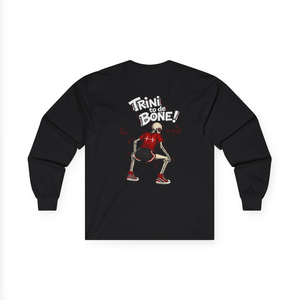 Trini to de Bone Dancing Skeleton | Long-Sleeve Tee | Trinidad