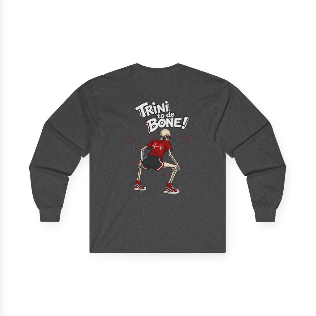 Trini to de Bone Dancing Skeleton | Long-Sleeve Tee | Trinidad