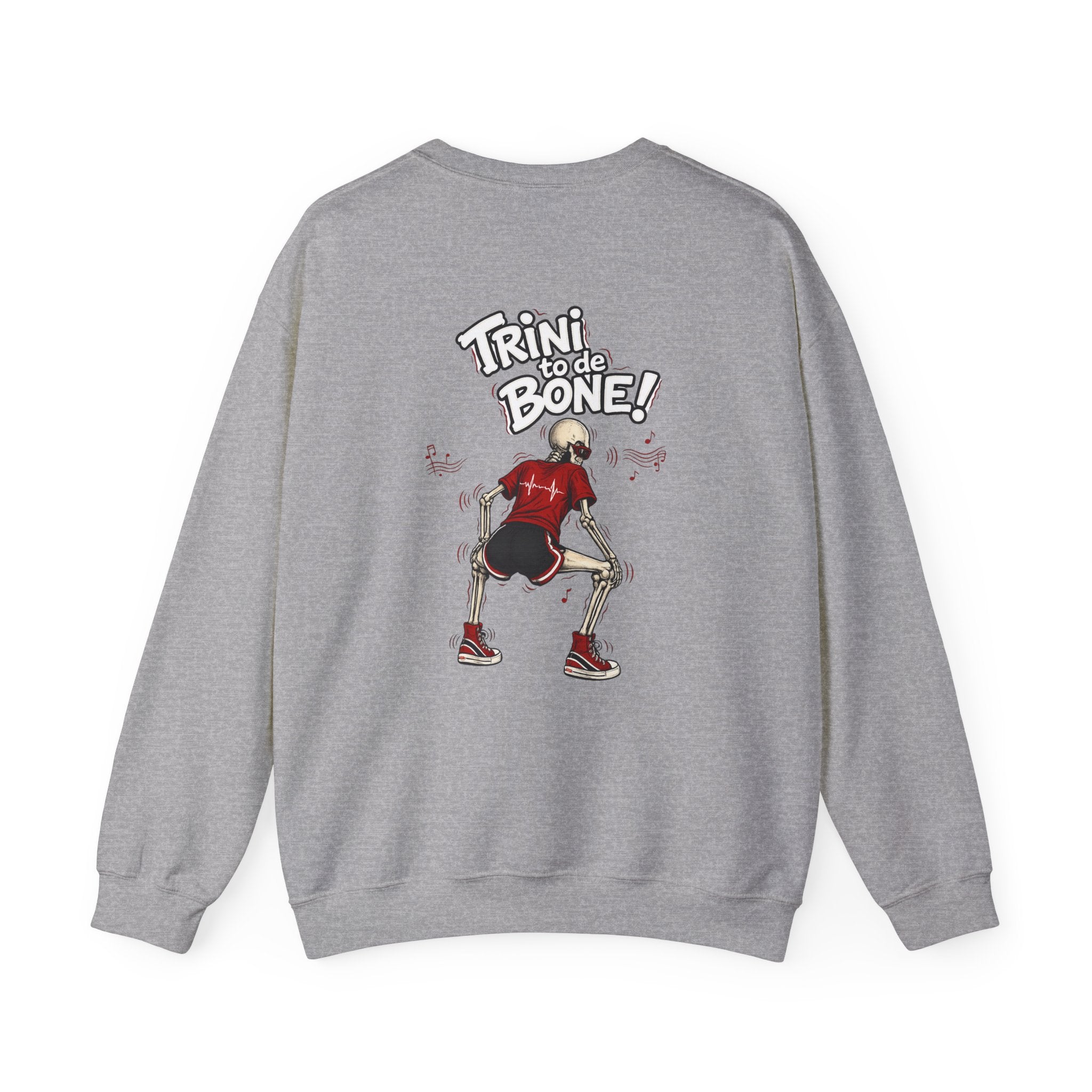 Trini to de Bone Dancing Skeleton | Crewneck Sweatshirt | Trinidad