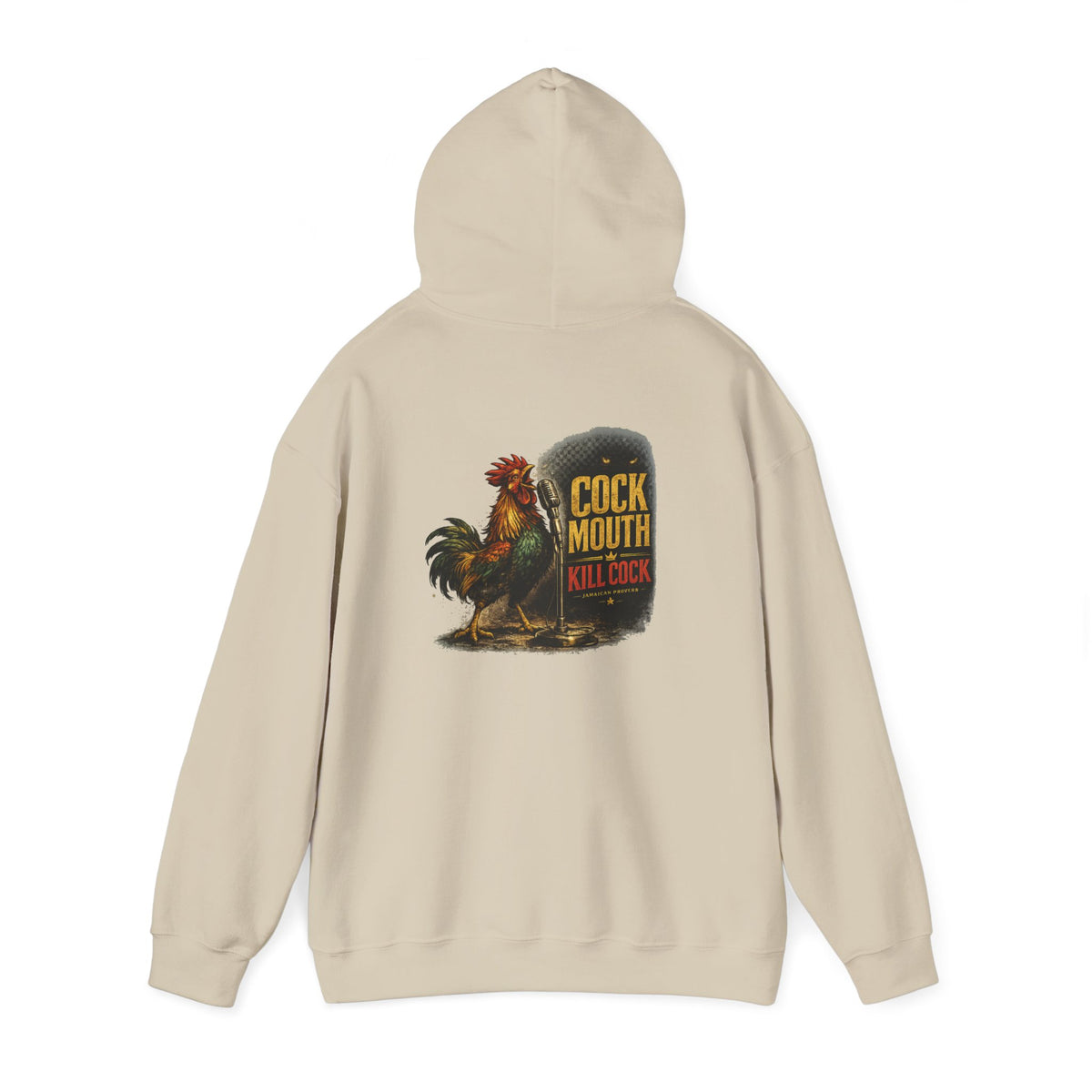 "Cock Mouth Kill Cock" - Jamaican Proverb | Heavyweight Hoodie | Jamaica