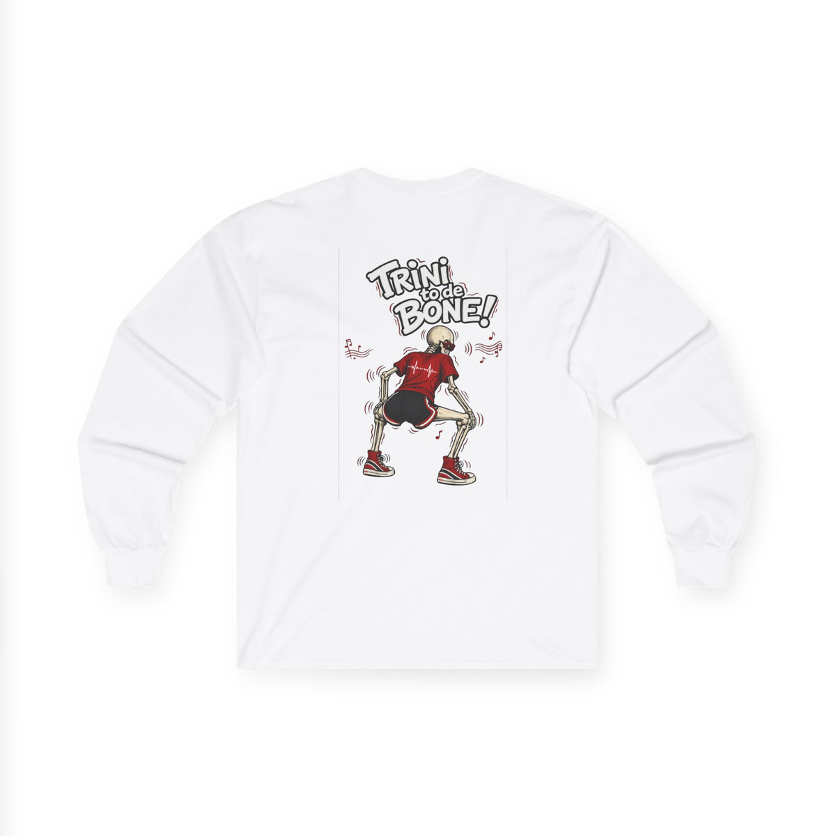 Trini to de Bone Dancing Skeleton | Long-Sleeve Tee | Trinidad