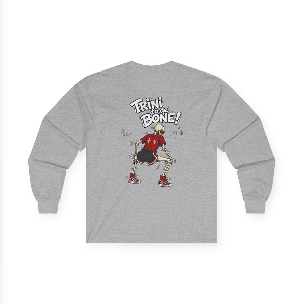 Trini to de Bone Dancing Skeleton | Long-Sleeve Tee | Trinidad