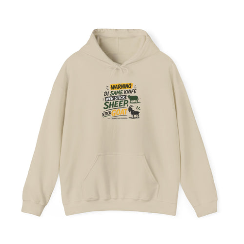 "Same Knife Weh Stick Sheep ... " - Jamaican Proverb | Heavyweight Hoodie | Jamaica