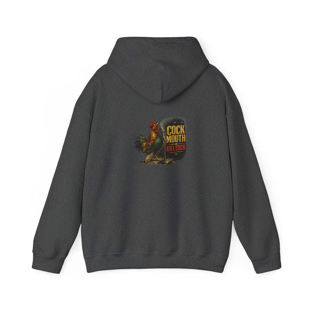 Cock Mouth Kill Cock - Jamaican Proverb | Heavyweight Hoodie | Jamaica