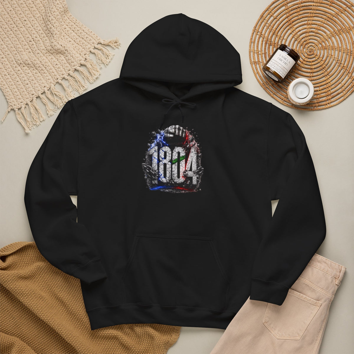 1804 & Fist - Independence | Heavyweight Hoodie | Haiti