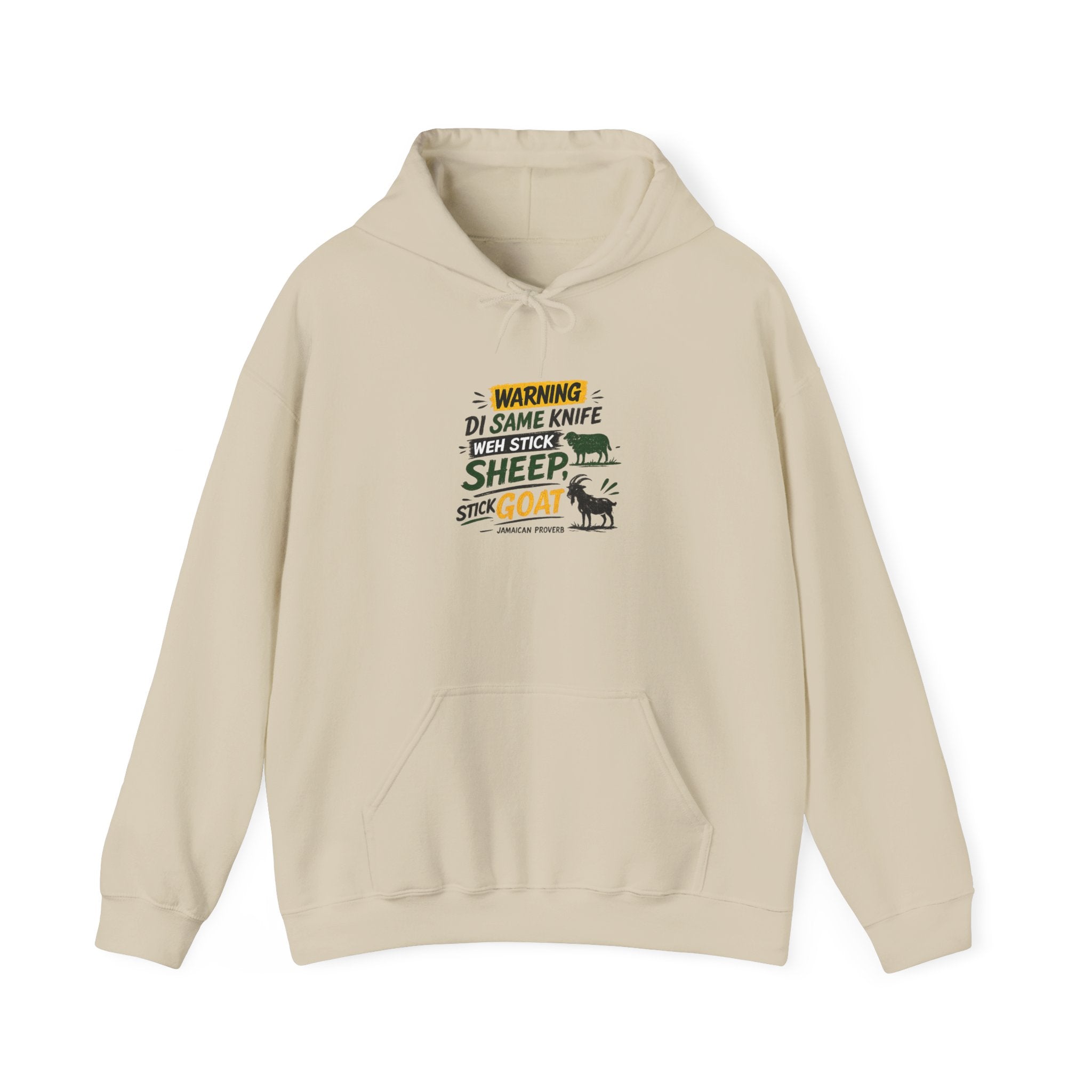 Same Knife Weh Stick Sheep ... - Jamaican Proverb | Heavyweight Hoodie | Jamaica