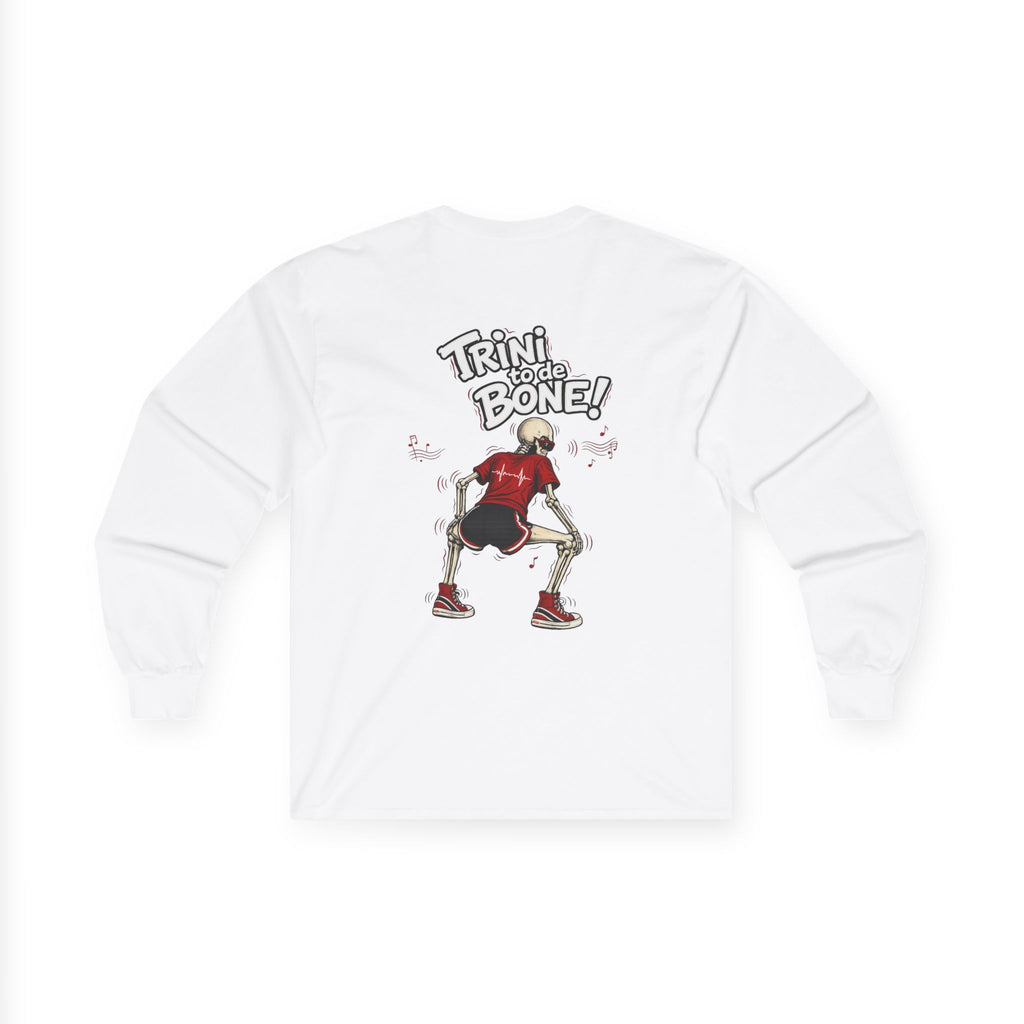 Trini to de Bone Dancing Skeleton | Long-Sleeve Tee | Trinidad