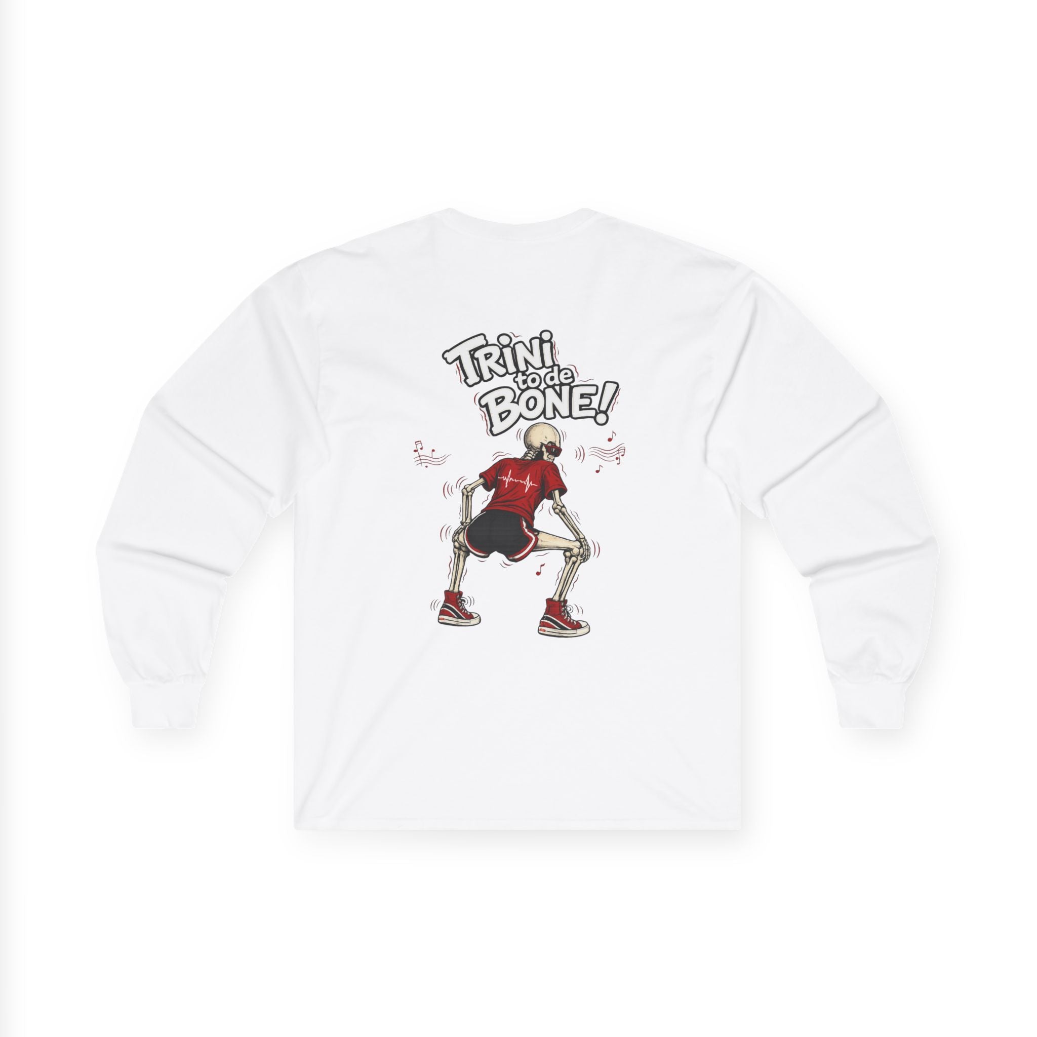 Trini to de Bone Dancing Skeleton | Long-Sleeve Tee | Trinidad