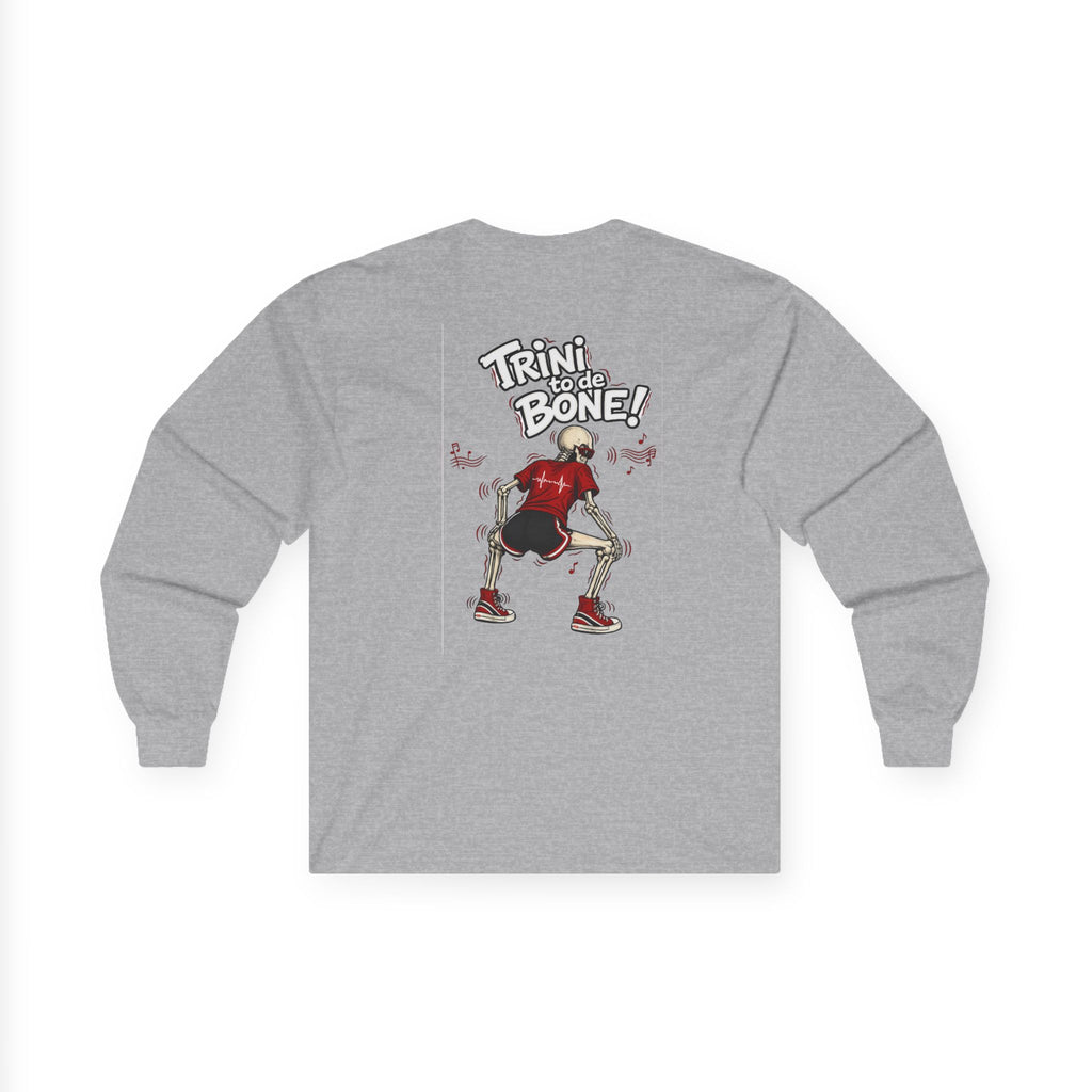 Trini to de Bone Dancing Skeleton | Long-Sleeve Tee | Trinidad