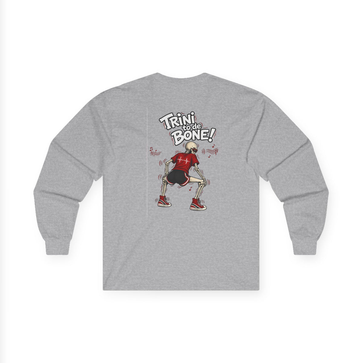 Trini to de Bone Dancing Skeleton | Long-Sleeve Tee | Trinidad