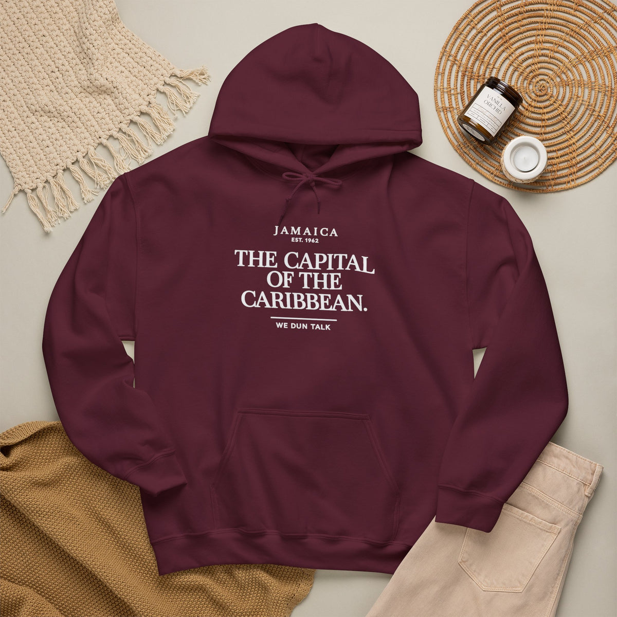 The Capital of the Caribbean —  We Dun Talk | Heavyweight Hoodie | Jamaica