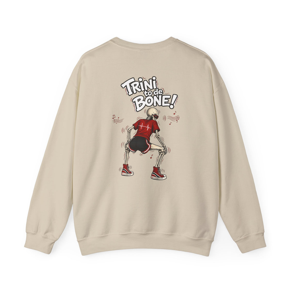 Trini to de Bone Dancing Skeleton | Crewneck Sweatshirt | Trinidad