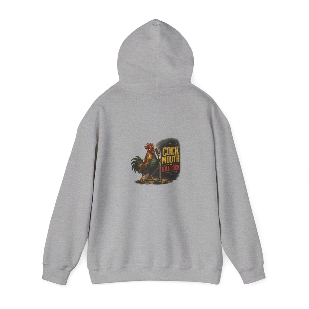Cock Mouth Kill Cock - Jamaican Proverb | Heavyweight Hoodie | Jamaica