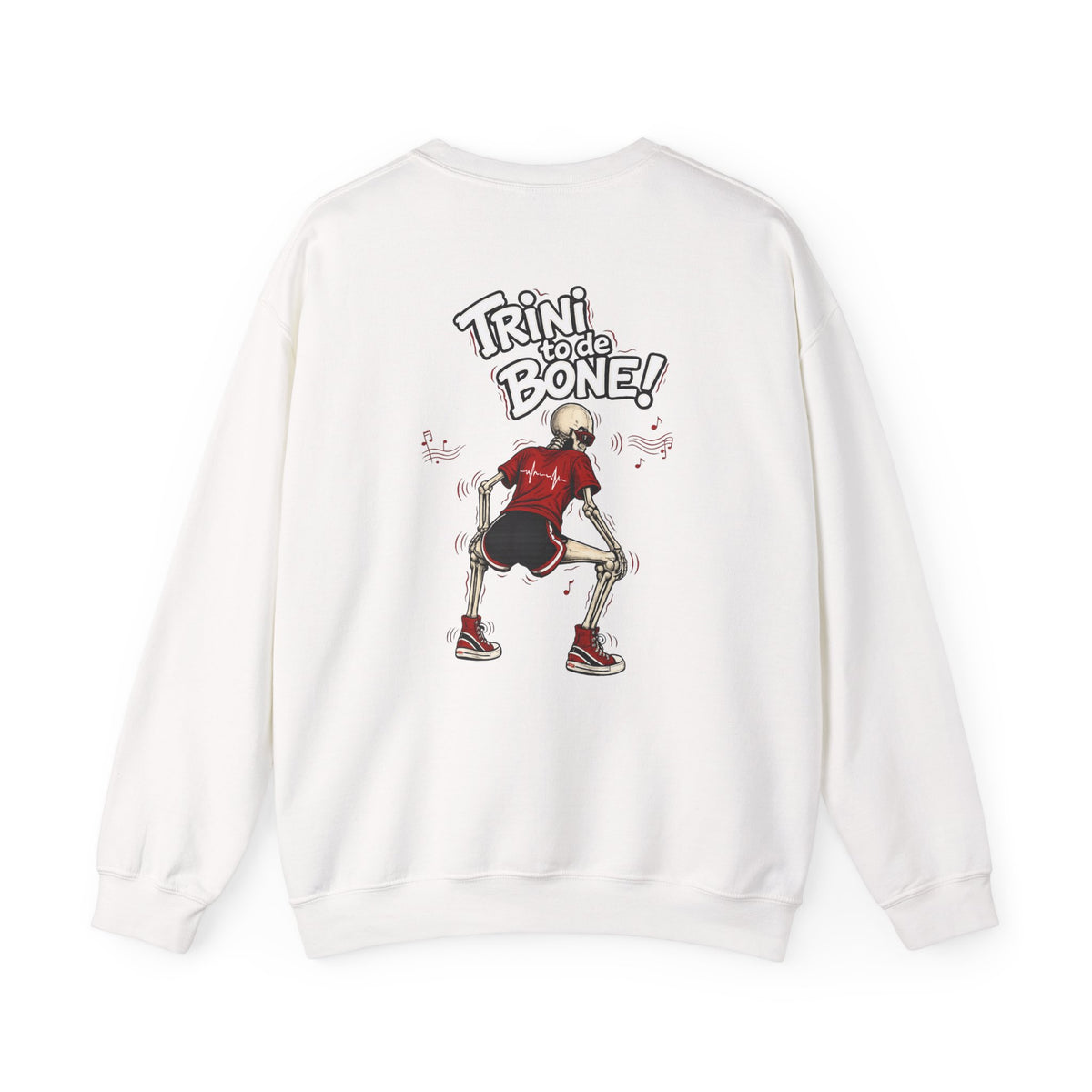 Trini to de Bone Dancing Skeleton | Crewneck Sweatshirt | Trinidad