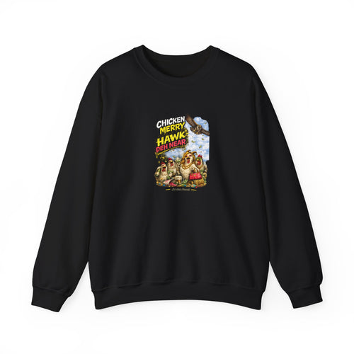 Chicken Merry ... Hawk Deh Near - Jamaican Proverb | Crewneck Sweatshirt | Jamaica
