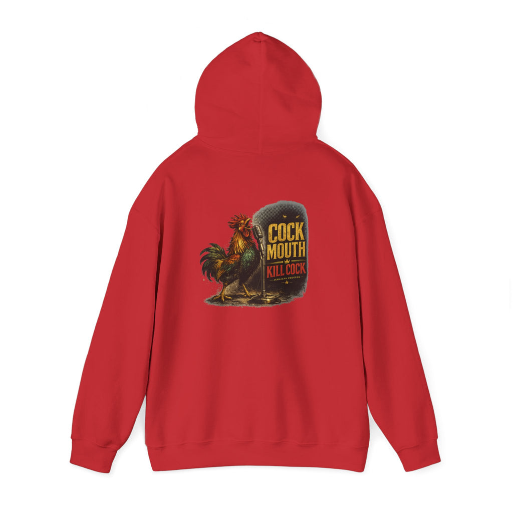 "Cock Mouth Kill Cock" - Jamaican Proverb | Heavyweight Hoodie | Jamaica