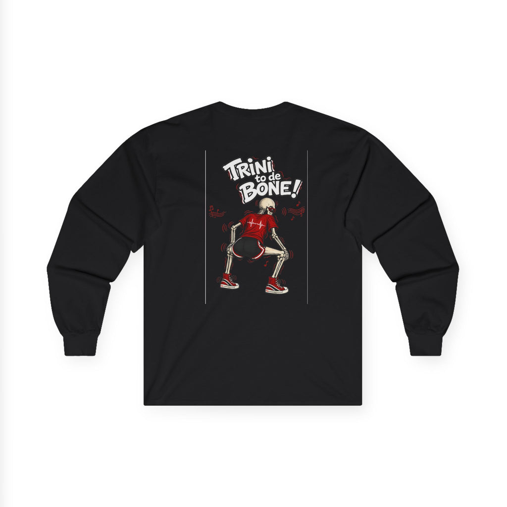 Trini to de Bone Dancing Skeleton | Long-Sleeve Tee | Trinidad