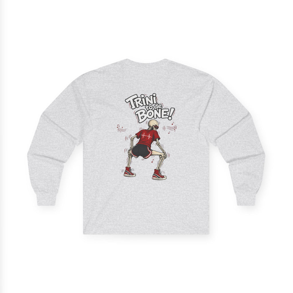 Trini to de Bone Dancing Skeleton | Long-Sleeve Tee | Trinidad