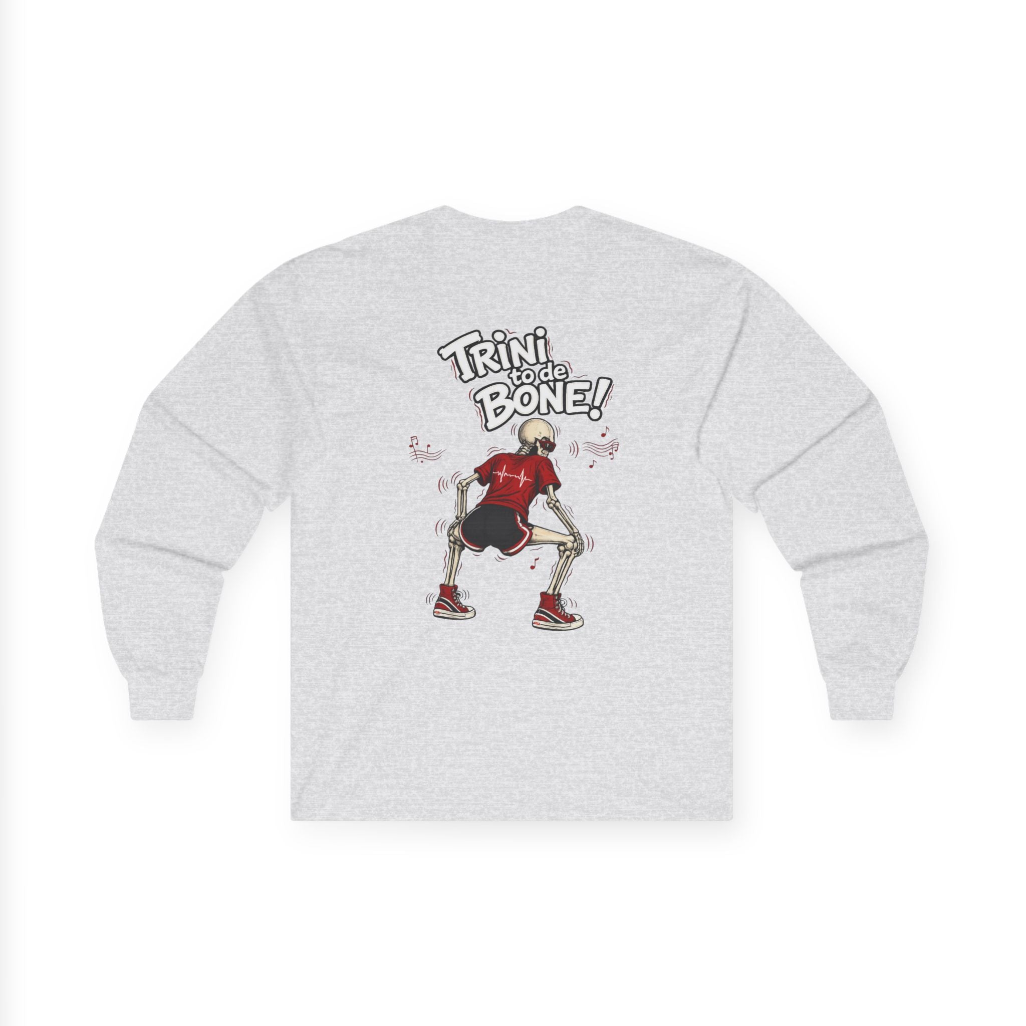 Trini to de Bone Dancing Skeleton | Long-Sleeve Tee | Trinidad